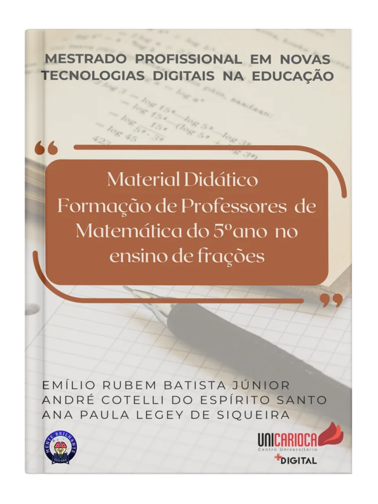 Capa de Material Didático: Formação de Professores de Matemática do 5º Ano no Ensino de Frações